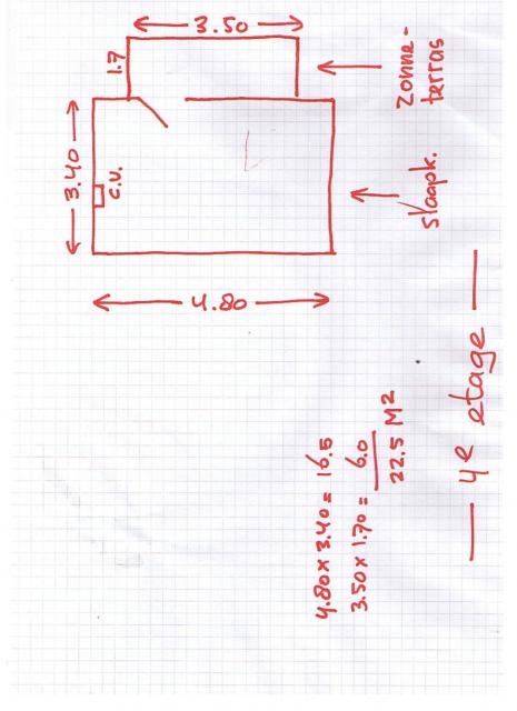 plattegrond bovenste woonlaag.