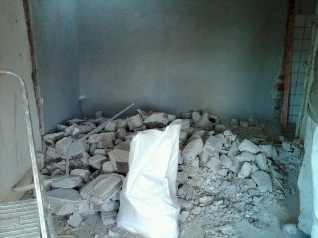 weg met die muur, een grote slaapkamer 5,5x3 mtr.