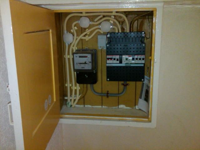 nieuwe elektra kast met dub. aardlek